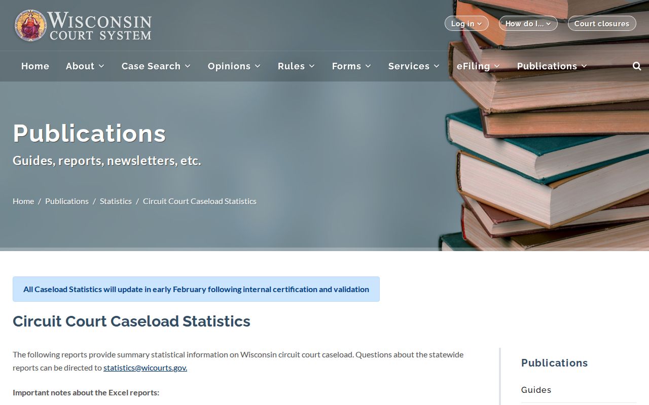 Richland County court record historical circuit statistics controls