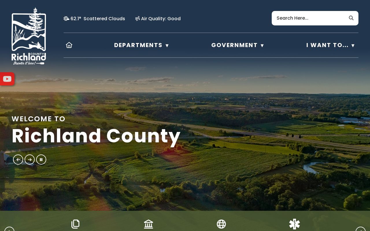 Richland County court docket records courthouse and county website navigation